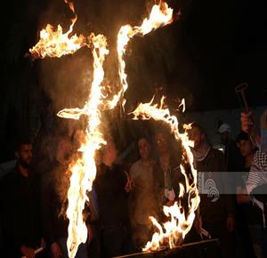 Palestinians in the occupied West Bank city of Nablus commemorate the 75th anniversary of the Nakba.