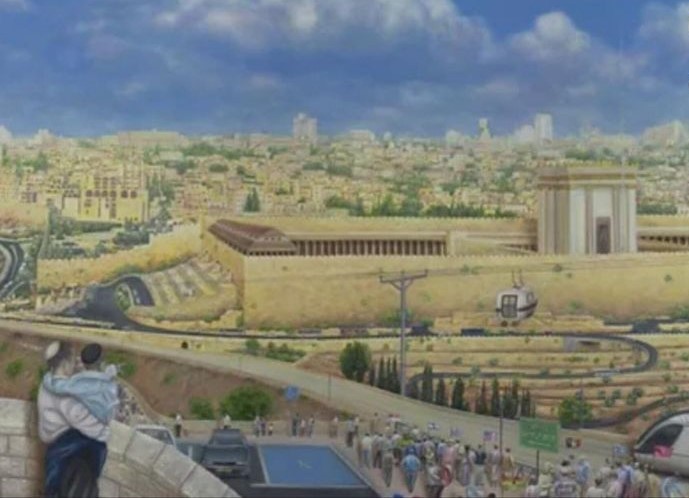 Colonists publish picture simulating construction of temple on ruins of al-Aqsa Mosque