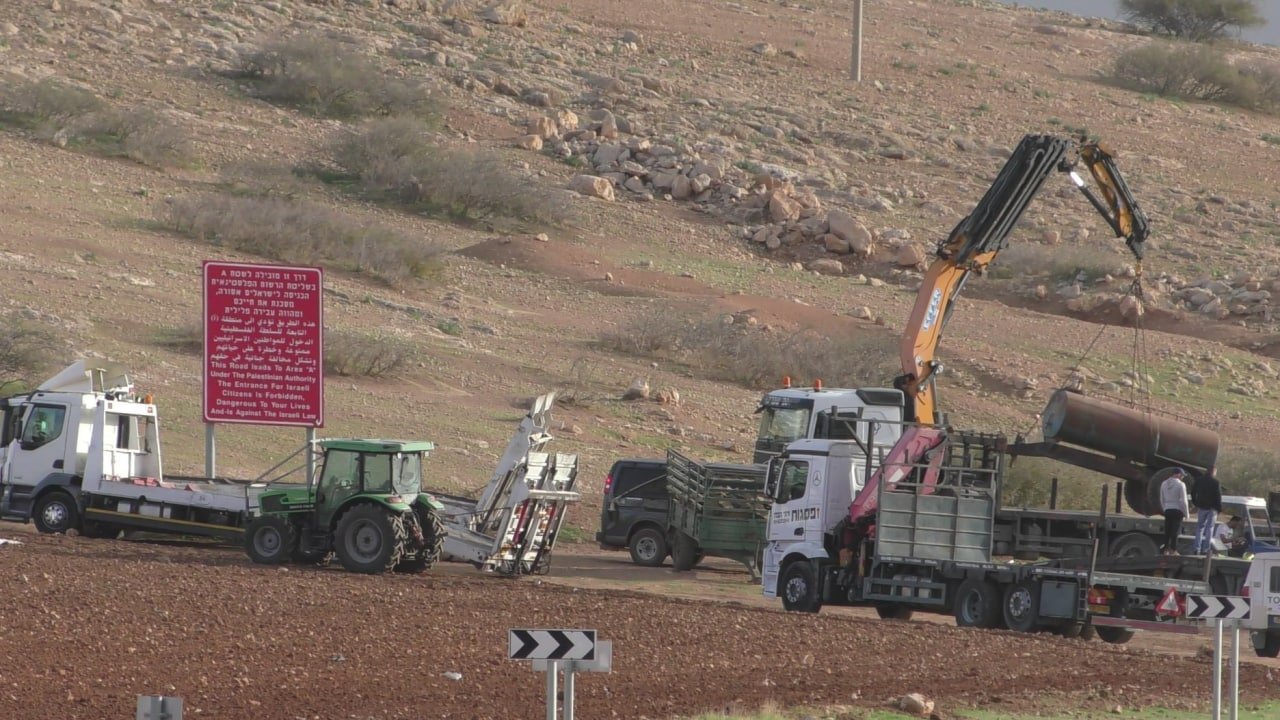 Equipment seized by Israeli soldiers from a Palestinian farmer sold in auction