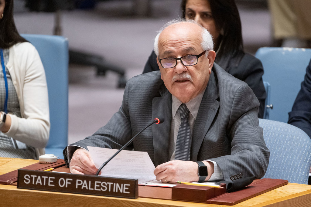 Palestine's UN observer addressing UNSC: US veto of Algerian draft resolution on Gaza is not only regrettable but it’s also absolutely reckless 