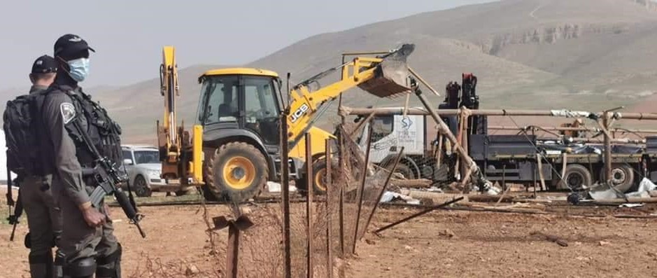 Israeli military stop construction orders issued to two Palestinian families in the northern Jordan Valley