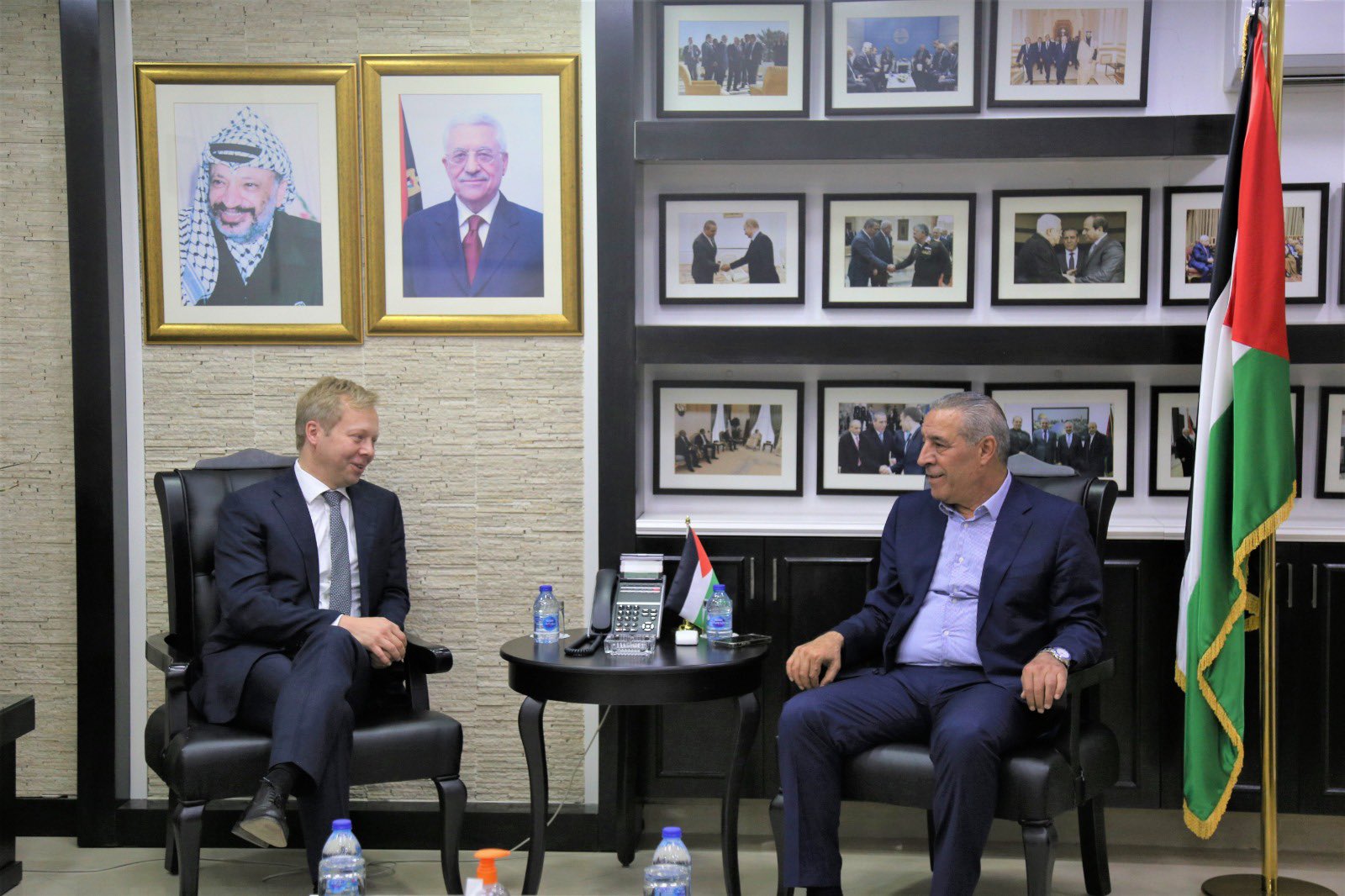 European Union envoy to the Middle East peace process meets with Palestinian officials