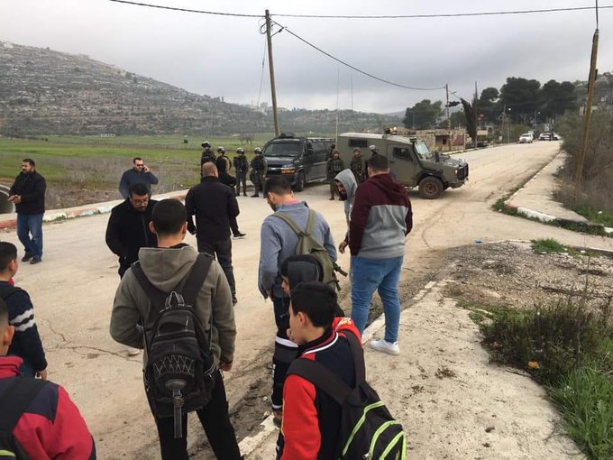 Israeli settlers, backed by soldiers, attack students heading to their school in a northern West Bank village