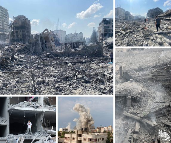 Israeli warplanes bomb three homes in Al-Rimal neighborhood, killing dozens