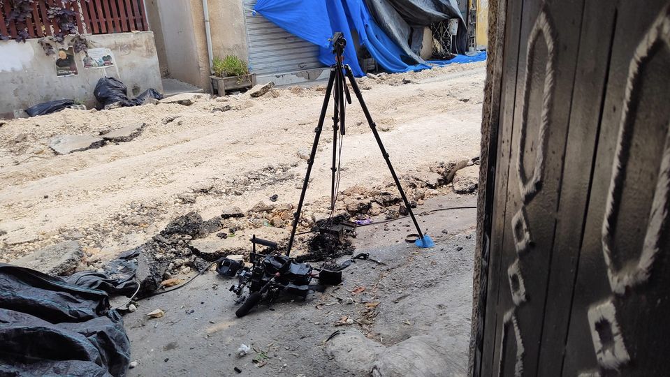 Israeli occupation forces target journalists covering the assault on Jenin