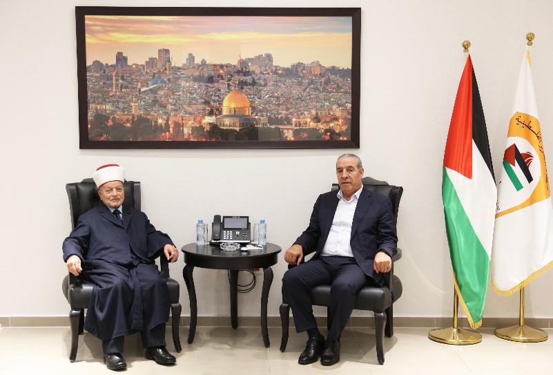 Vice President, Mufti of Jerusalem discuss escalating measures targeting Al-Aqsa Mosque