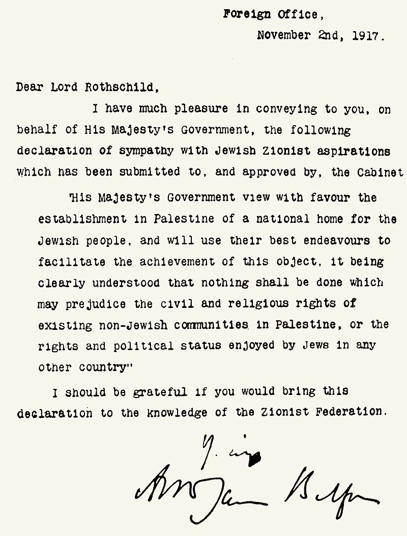 Marking the 103rd anniversary of the Balfour Declaration: the colonialist attitude lives on