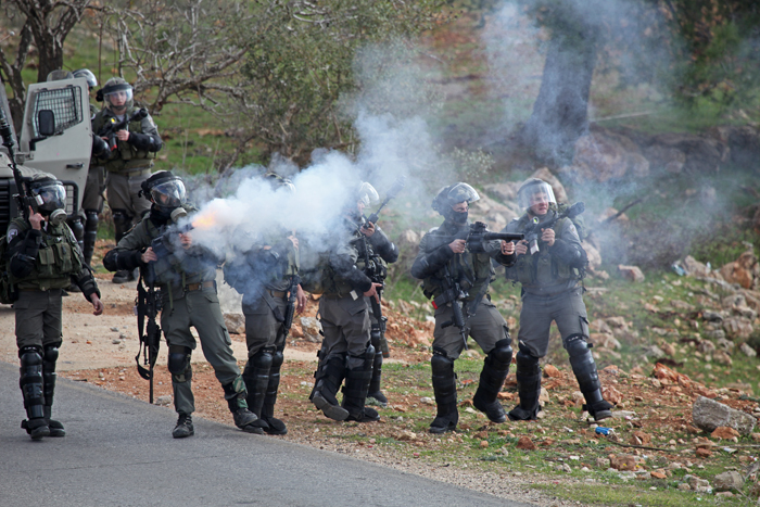 After barring Palestinians from reaching a tree-planting event in West Bank, Israeli soldiers attack the event