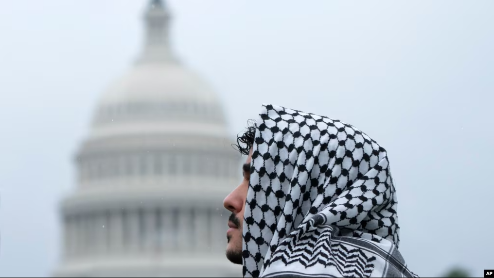 Hundreds of pro-Palestine protesters rally near US Capitol on Nakba anniversary 