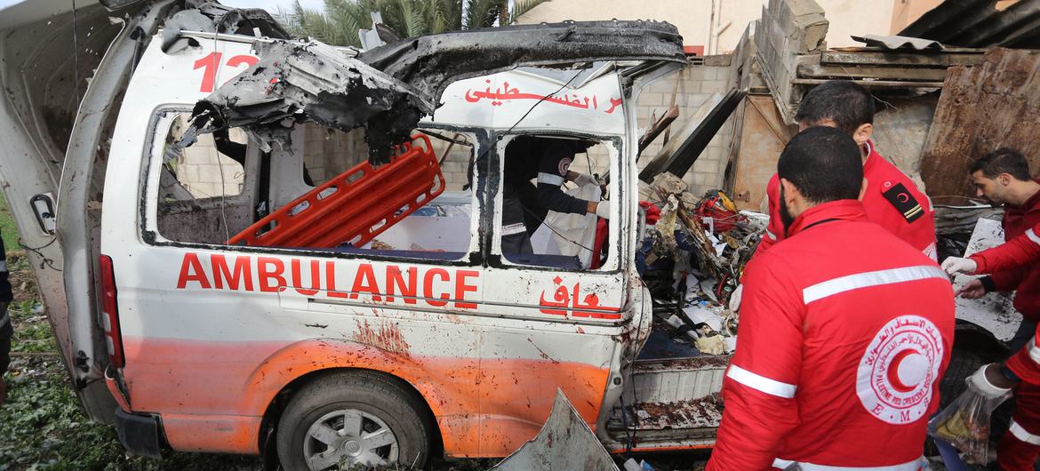 UN Human Rights Office expresses shock, outrage over continued killings of emergency workers in Gaza