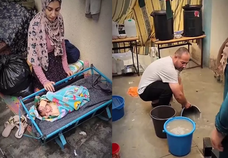 Heavy rains flood shelters in Gaza, amid calls for international aid