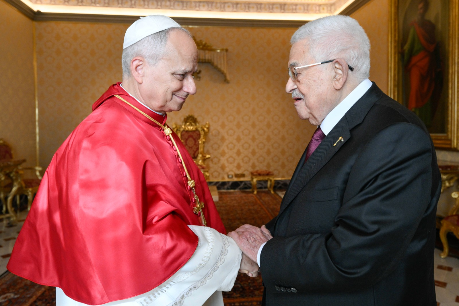 President Abbas meets with Pope Leo XIV