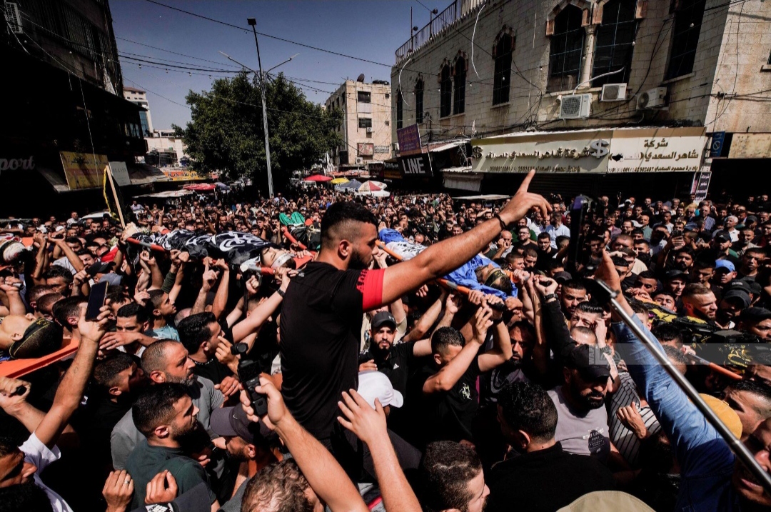 Thousands of Palestinians attend funerals for Jenin massacre victims