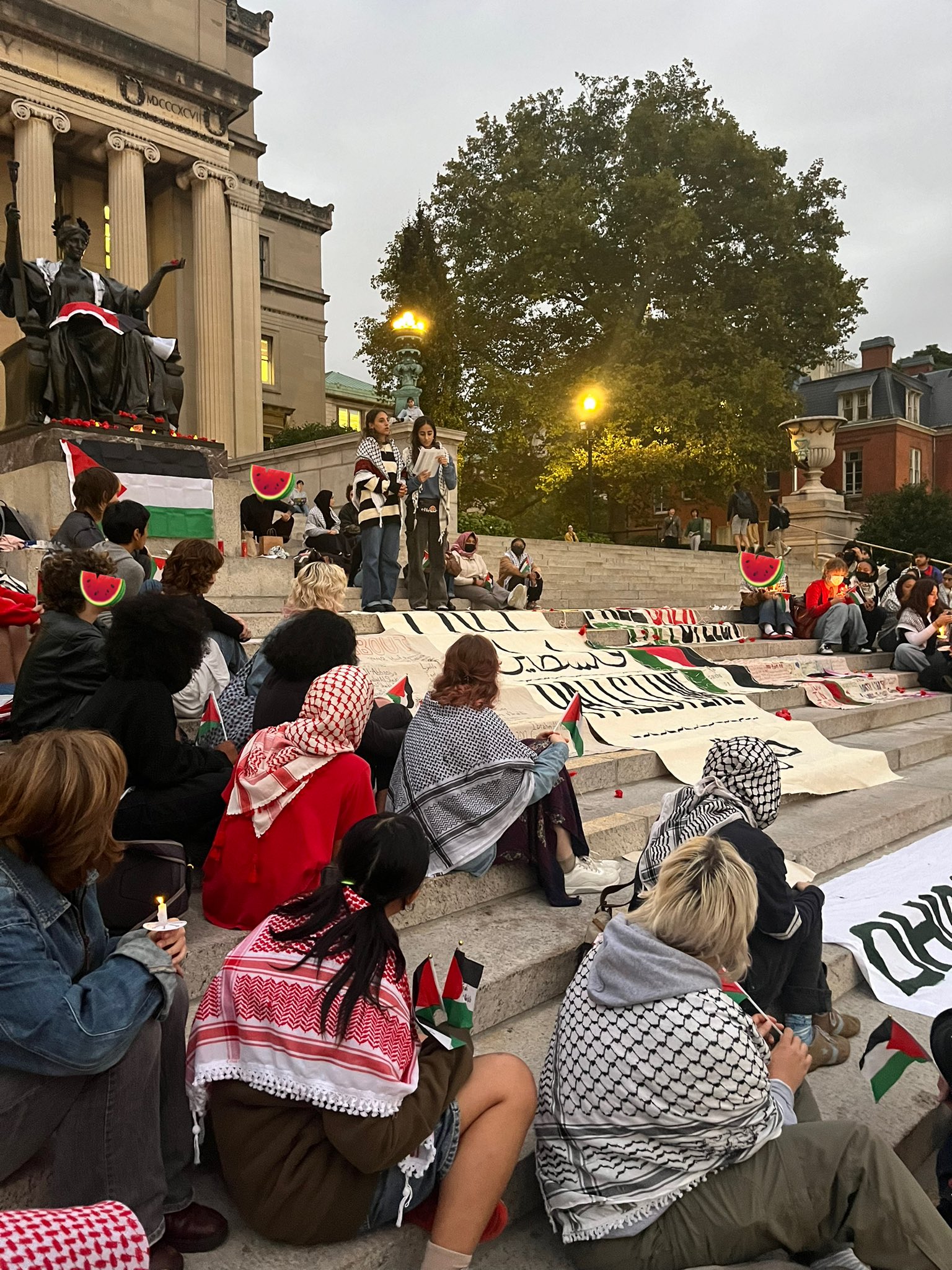 Columbia students begin reading  names of 2,360 slain Palestinians killed in Gaza 