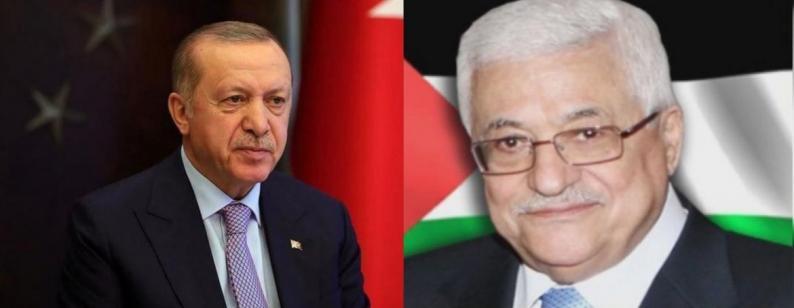 President Abbas discusses dangerous Israeli aggression against Palestinian territories with Turkish counterpart 