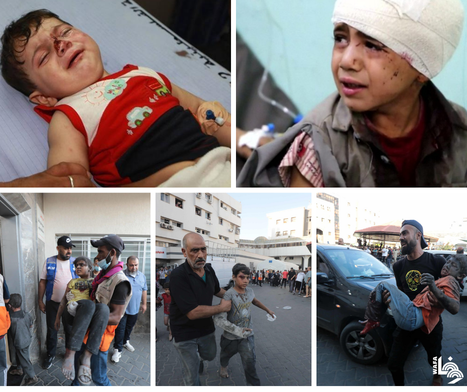 Casualties among innocent civilians in an Israeli bombardment targeting a building in Deir el-Balah