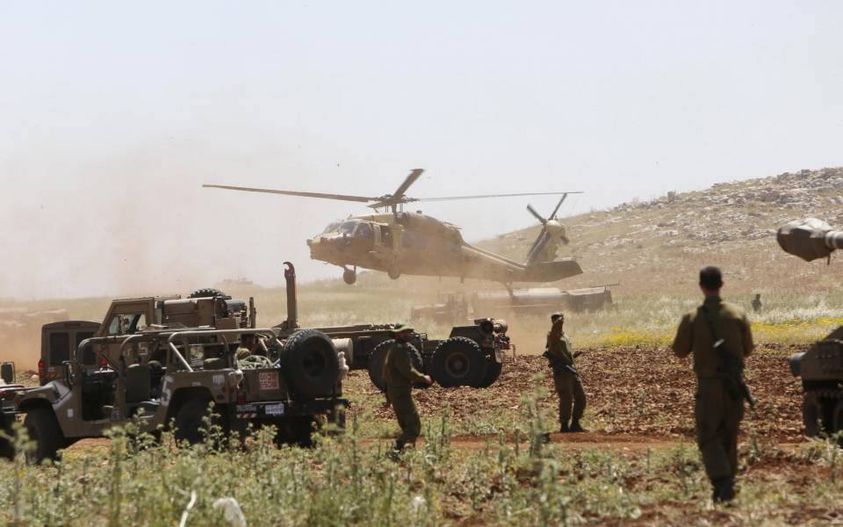 Israeli army deploys military hardware for drills in northern 
Jordan Valley