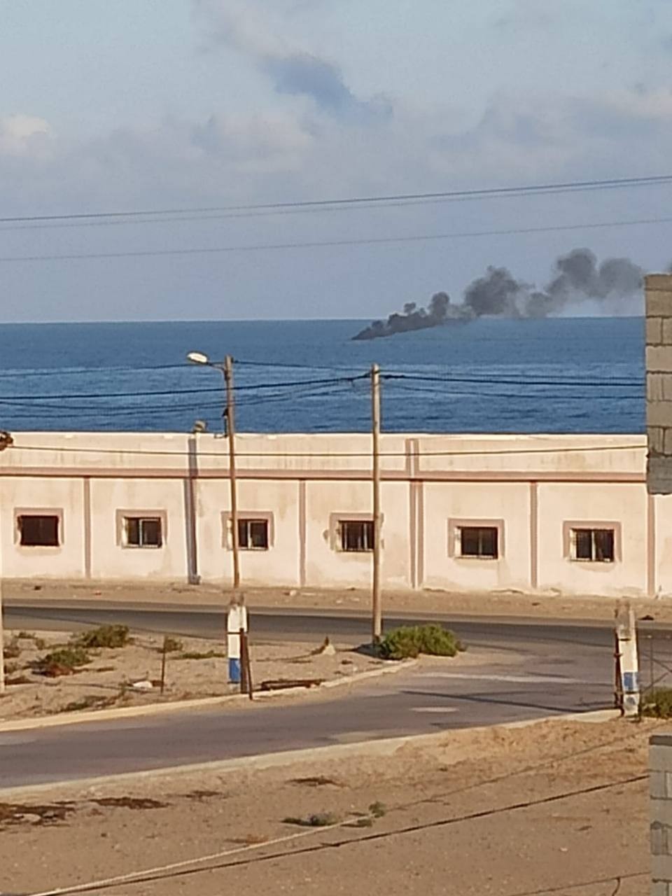 Israeli navy destroys a fishing boat off Rafah 