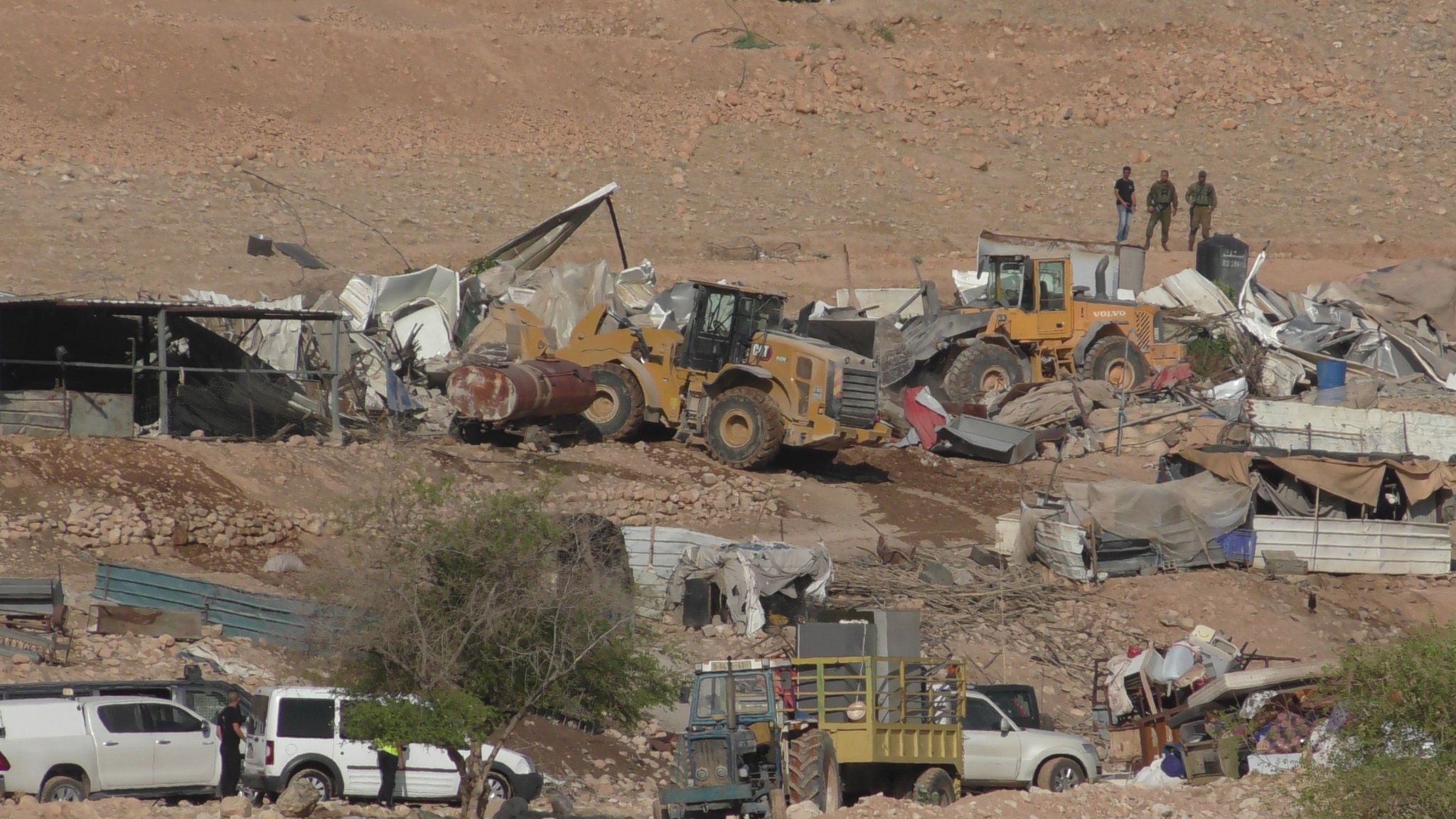 Palestinian-owned dwellings, cattle barns demolished by Israeli bulldozers north of Jericho