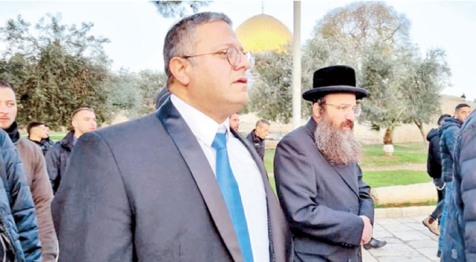Ben-Gvir leads a group of extremist settlers in an incursion into Al-Aqsa