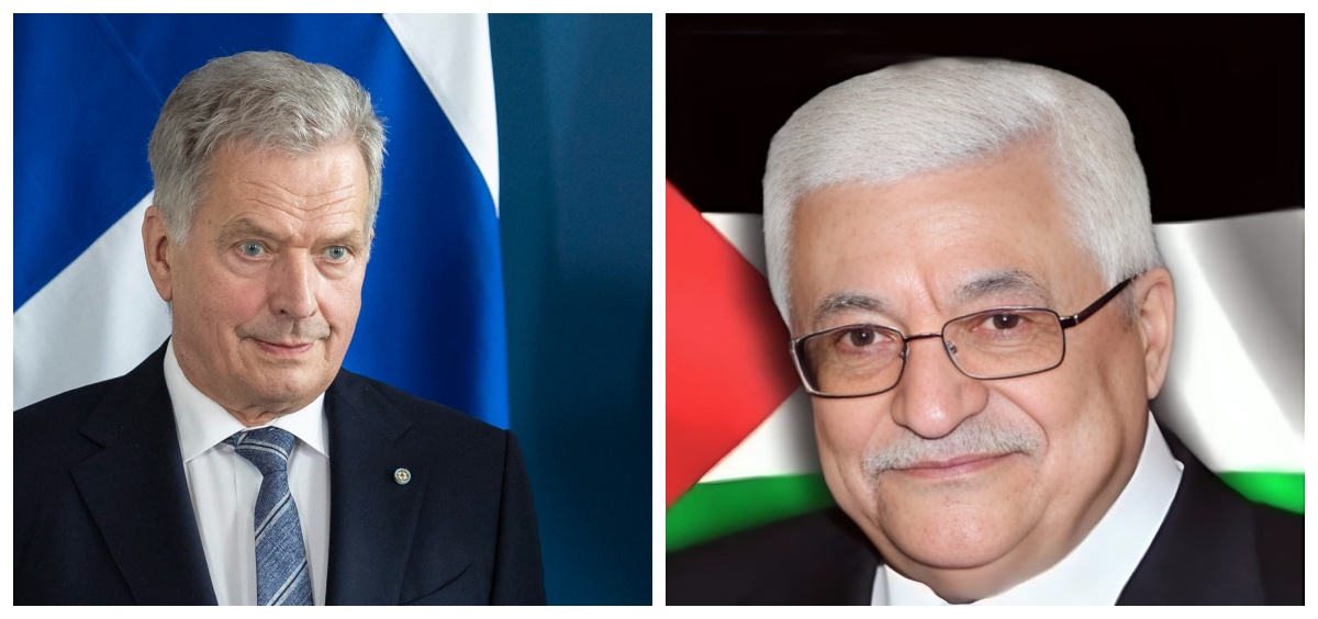 In a phone call, President Abbas briefs his Finish counterpart on the latest developments in Palestine