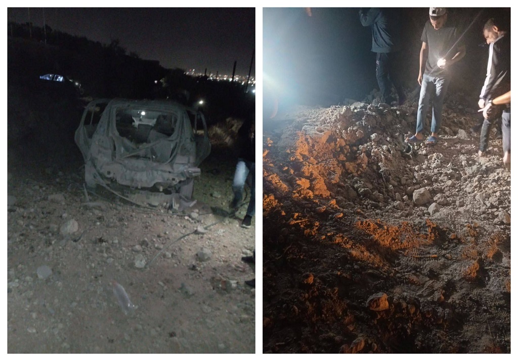 Missiles injure two Palestinians, damage vehicle in northern West Bank 