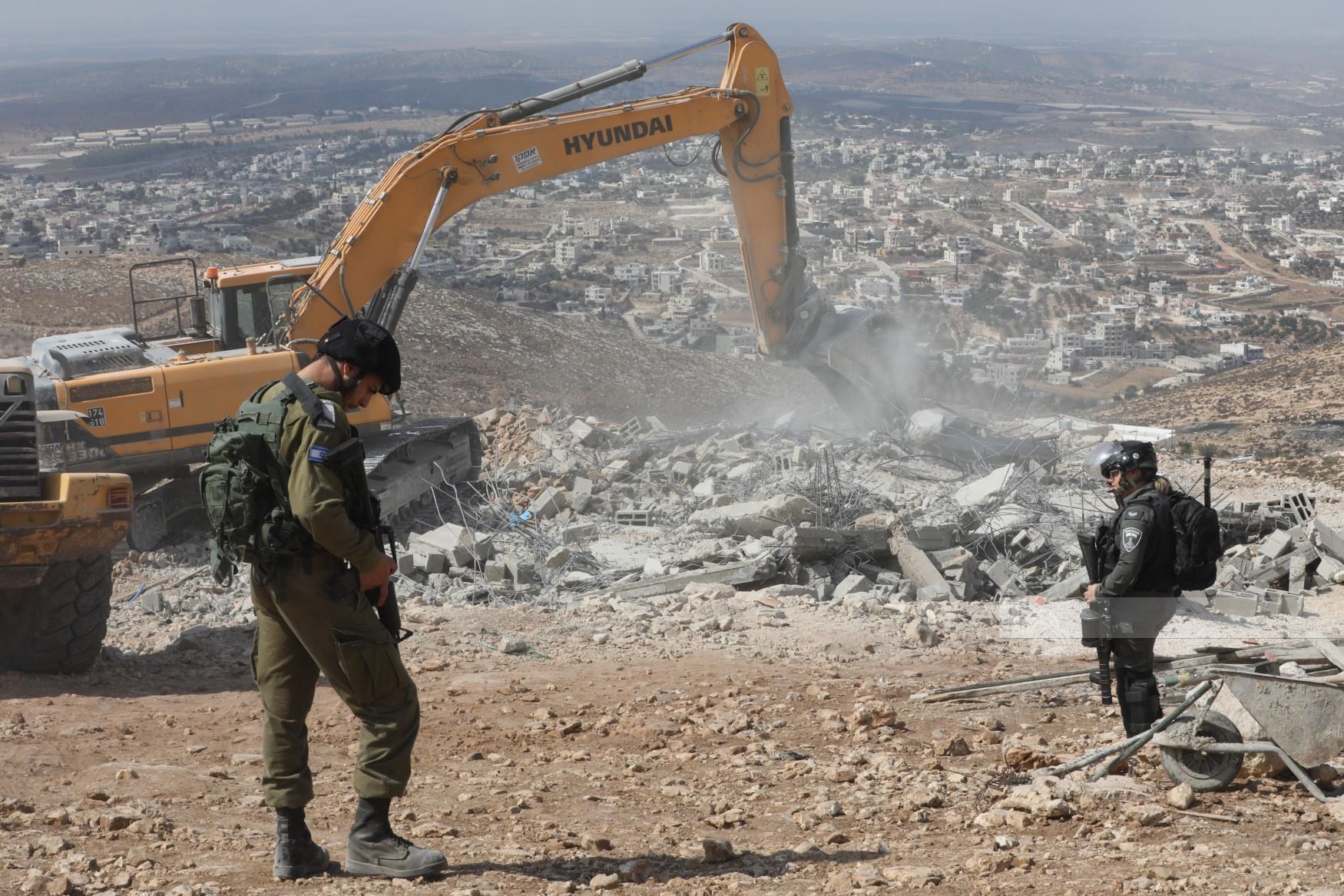 Israeli forces demolish house, water well in southern West Bank locality