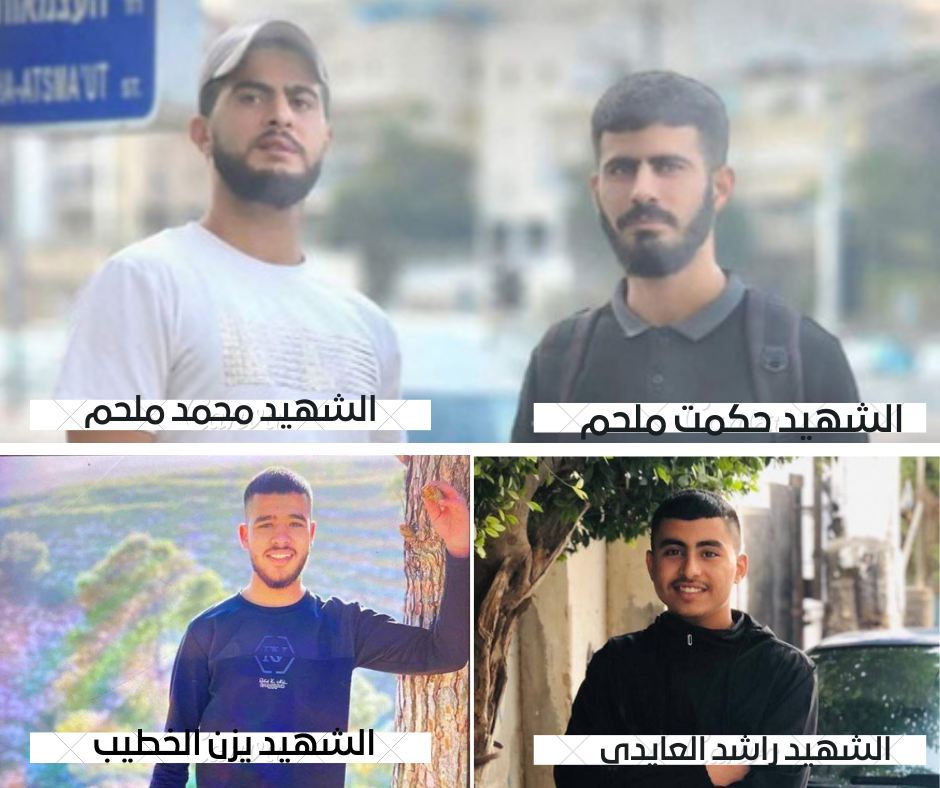 Four Palestinians killed during an Israeli army raid of Faraa refugee camp in the Jordan Valley
