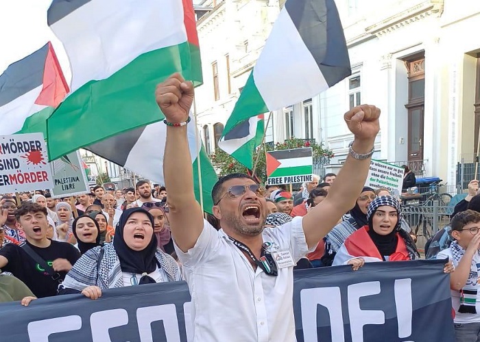 Thousands demonstrate in German city of Bremen in condemnation of ongoing Israeli aggression on Gaza 