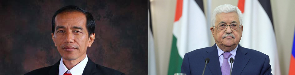 In a telephone conversation, President Abbas discusses political developments with his Indonesian counterpart