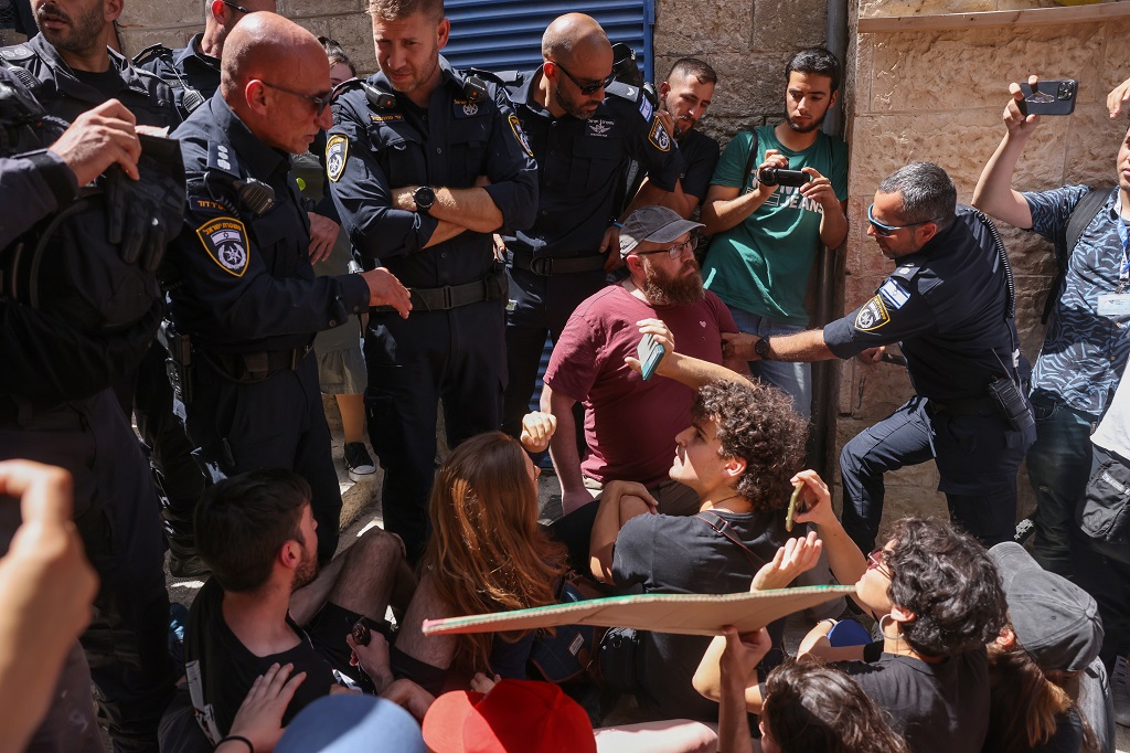 Israeli forces clamp down on protesters demonstrating in support of Sub Laban family