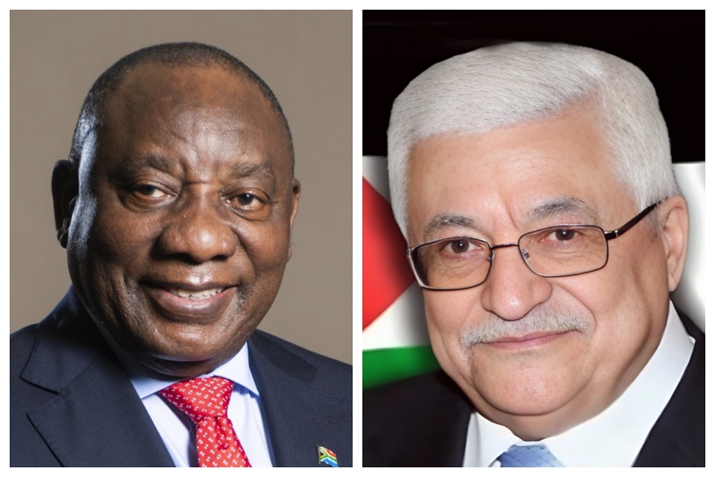 President Abbas meets South African leader on sidelines of Cairo Peace Summit