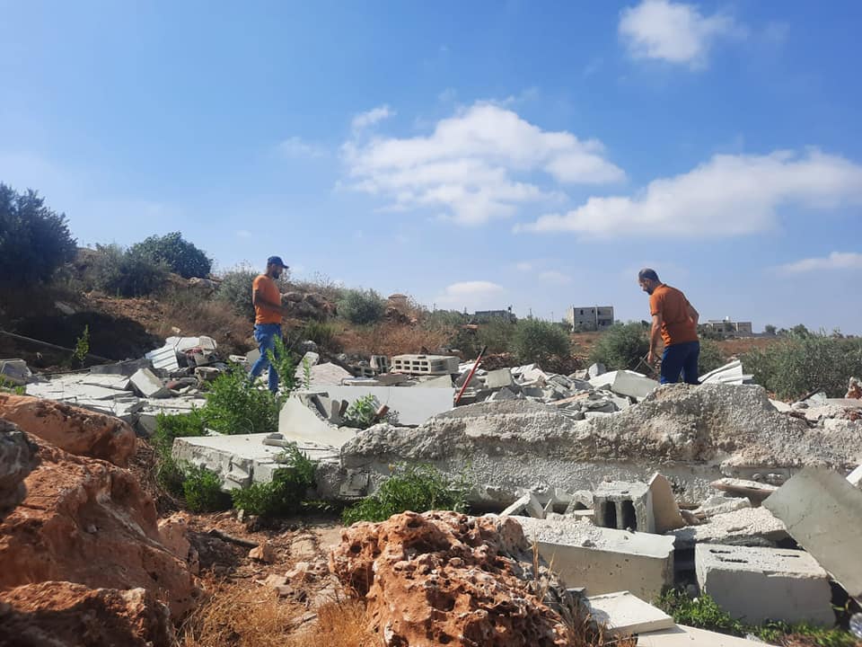 Israeli occupation forces demolish five agricultural rooms in the Salfit governorate