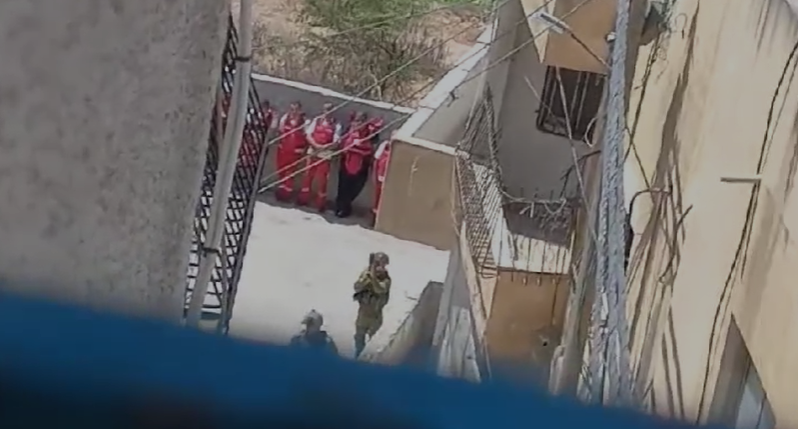 Israeli forces raid and attack medical facility in Al-Far'a camp south of Tubas
