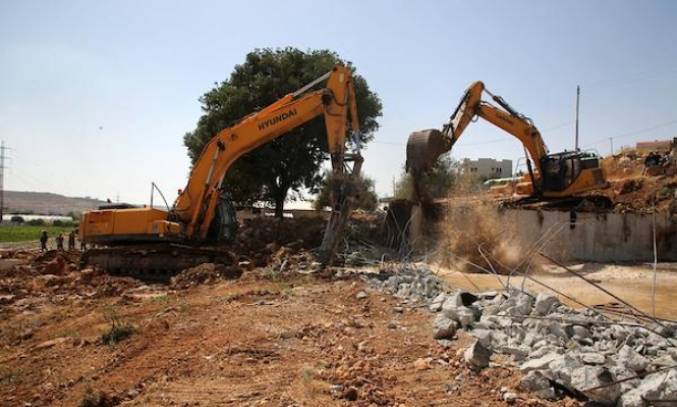 Israeli forces tear down retaining wall, livestock shed in Bethlehem