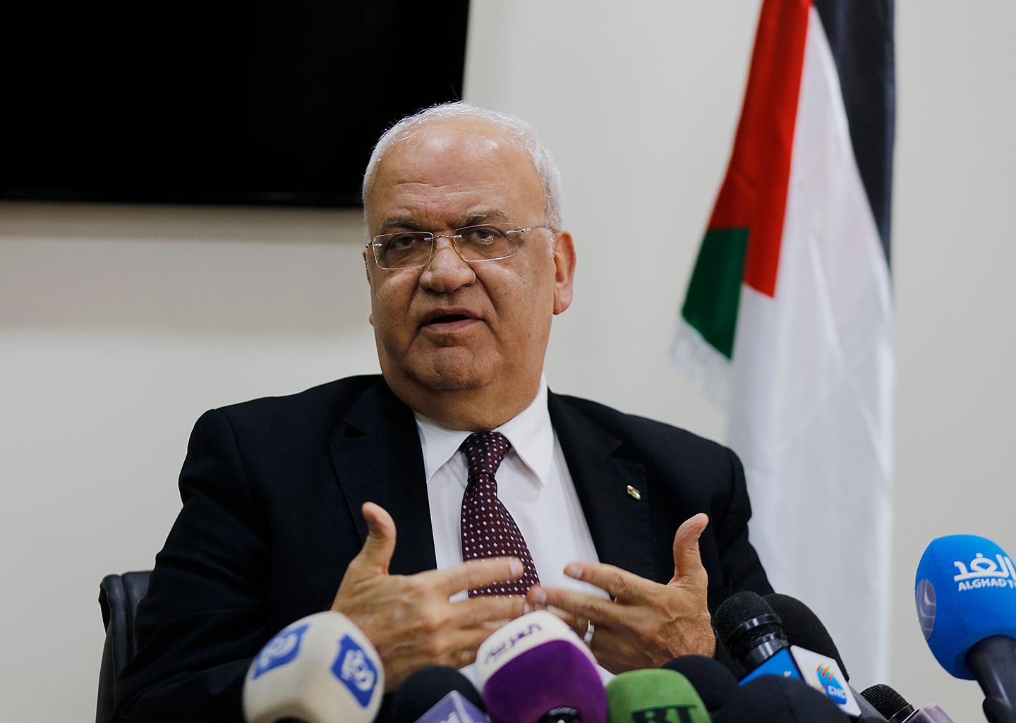 Chief Palestinian negotiator Saeb Erekat remains in critical health situation
