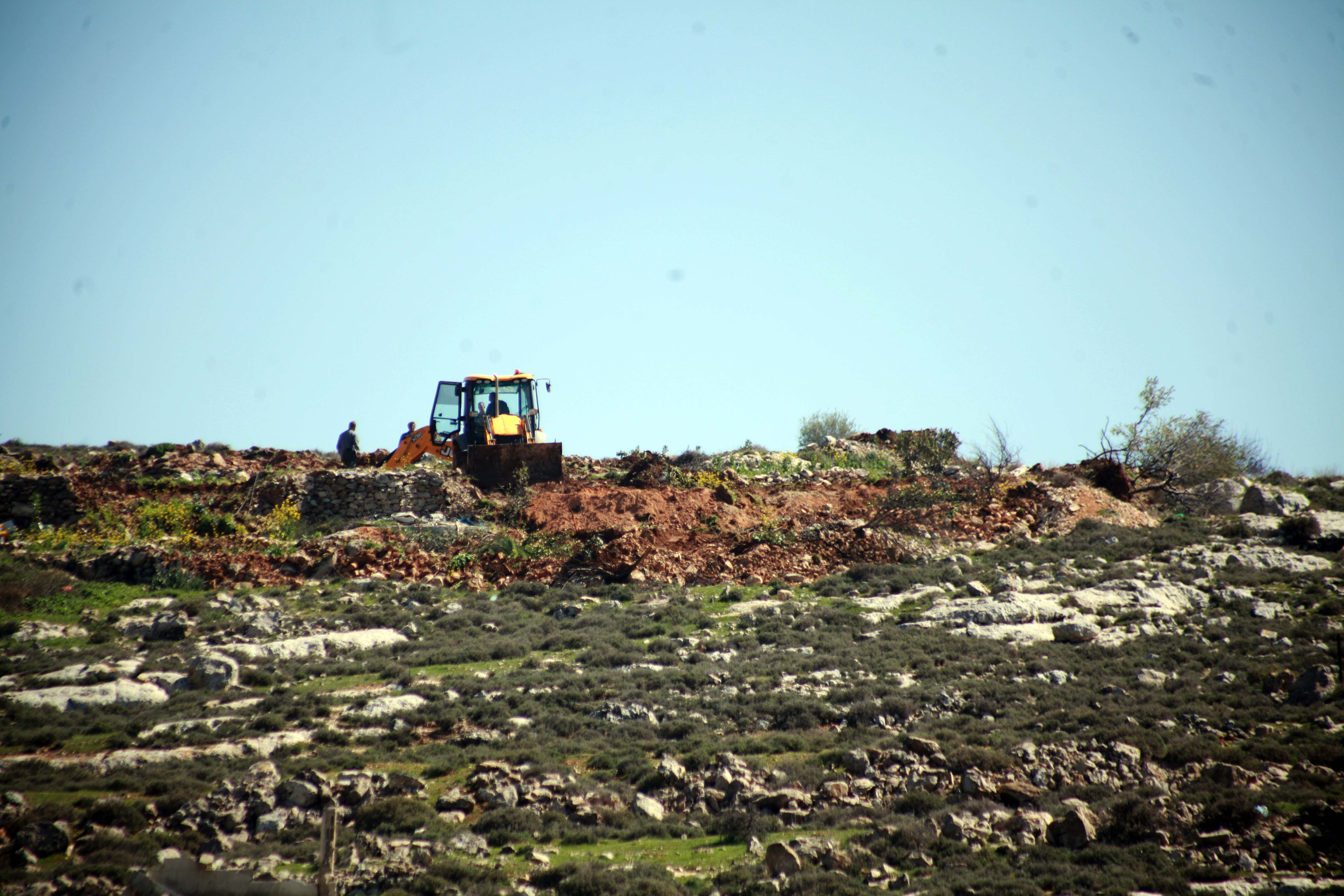 West Bank land razed to expand illegal Israeli settlement