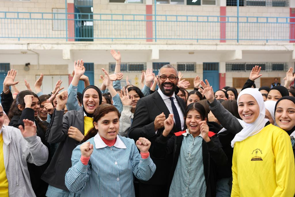 UK Foreign Secretary visits Jalazone refugee camp and announces additional funding to UNRWA