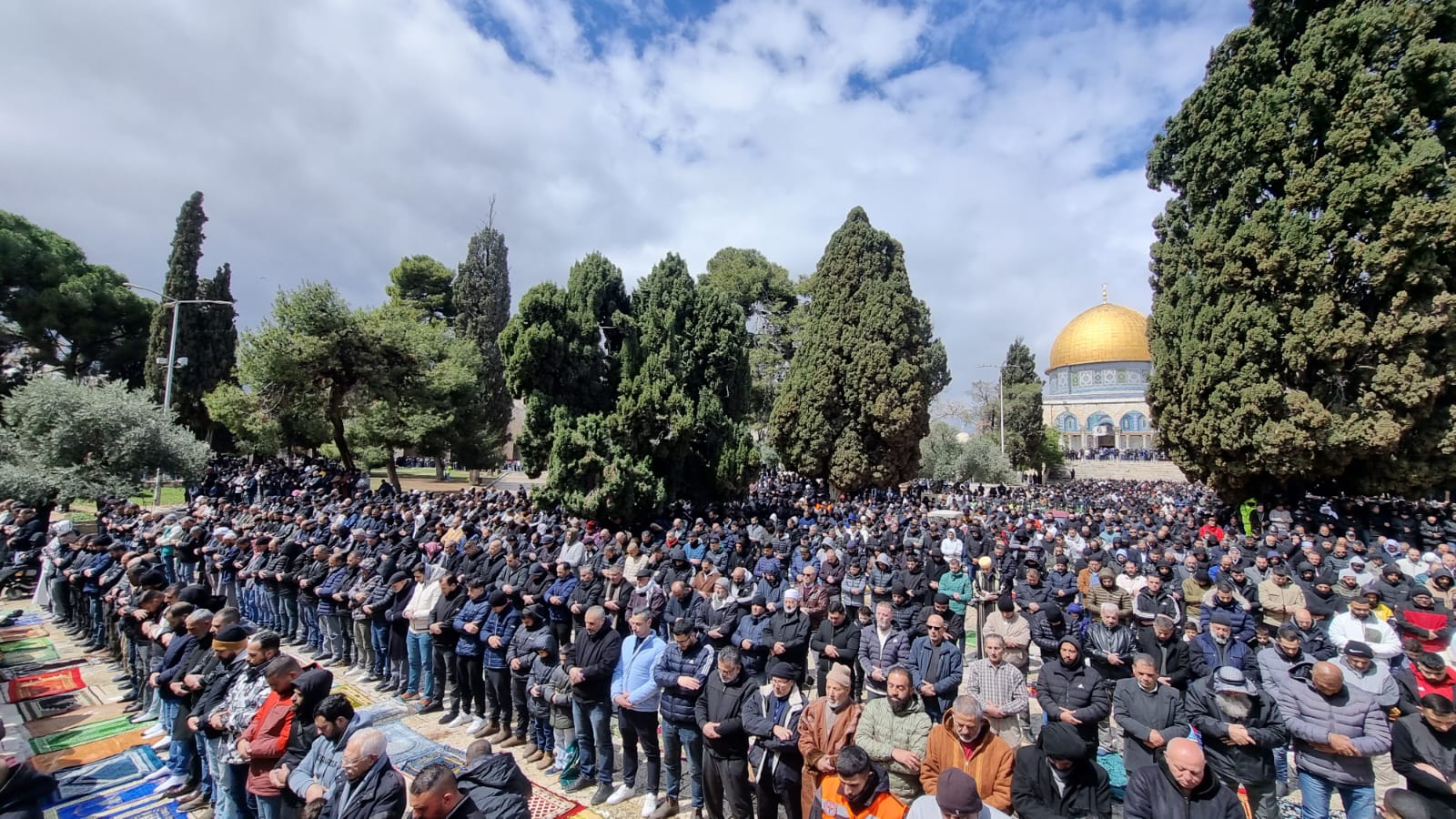 Thousands of worshipers perform Friday prayers at Al-Aqsa Mosque amid tight Israeli restrictions 
