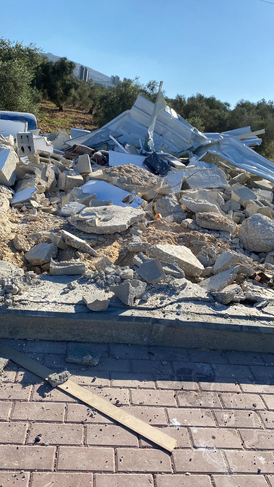 For the fourth time, Israeli occupation forces demolish a Palestinian-owned business in north of West Bank