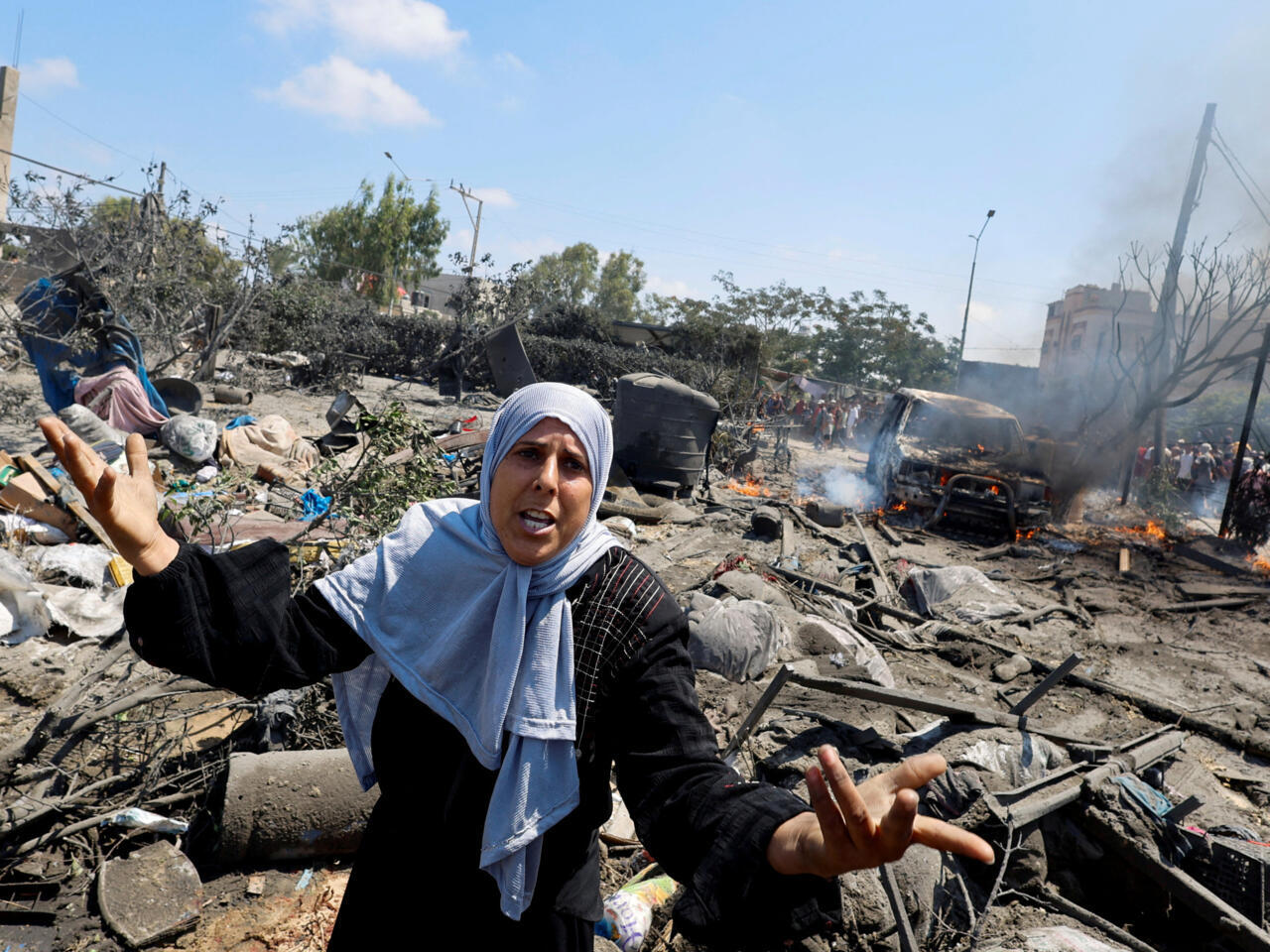 Eight Palestinians killed in an Israeli airstrike on Nuseirat refugee camp, central Gaza 