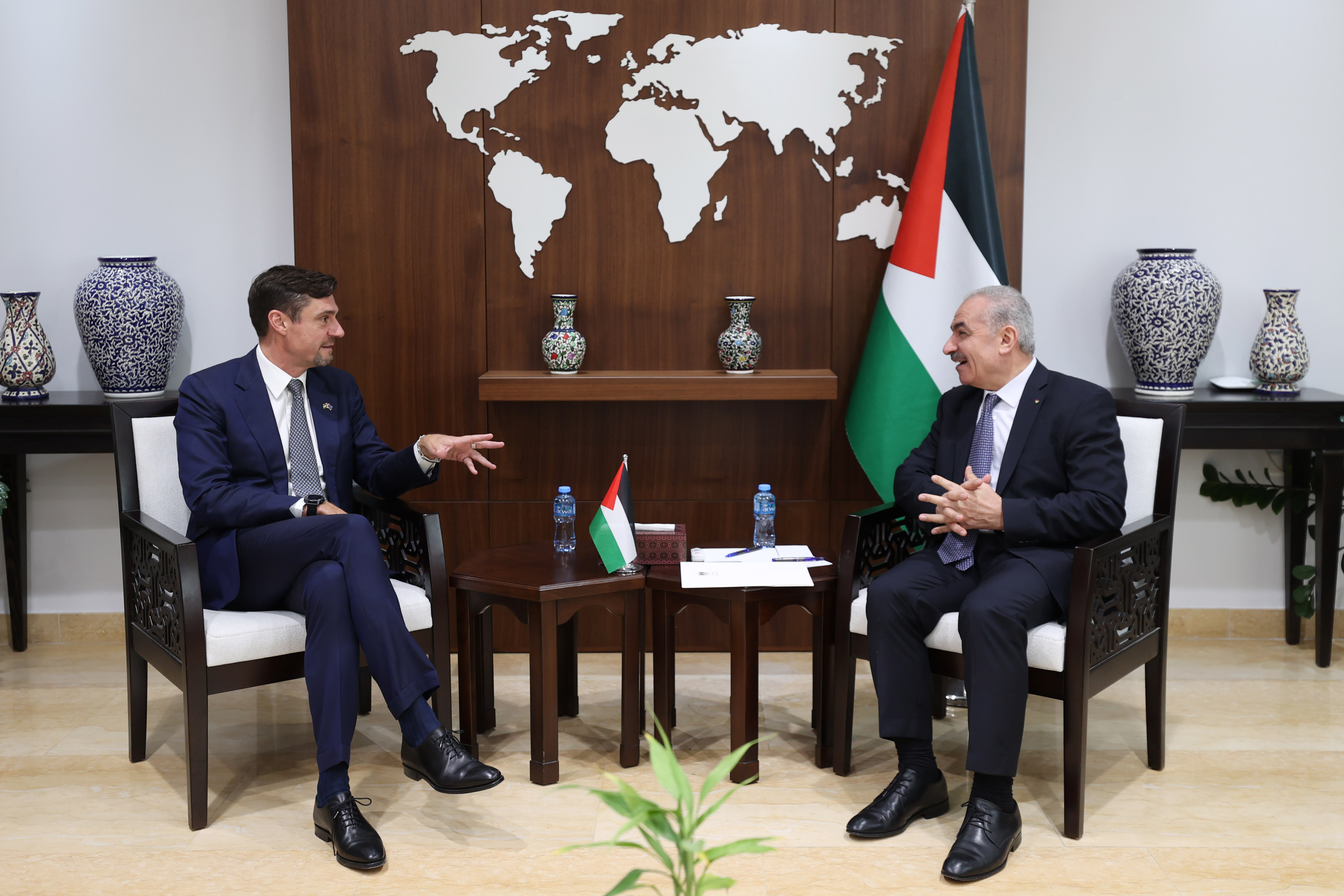 After receiving the new EU Representative to Palestine, the Prime Minister stresses partnership with the EU