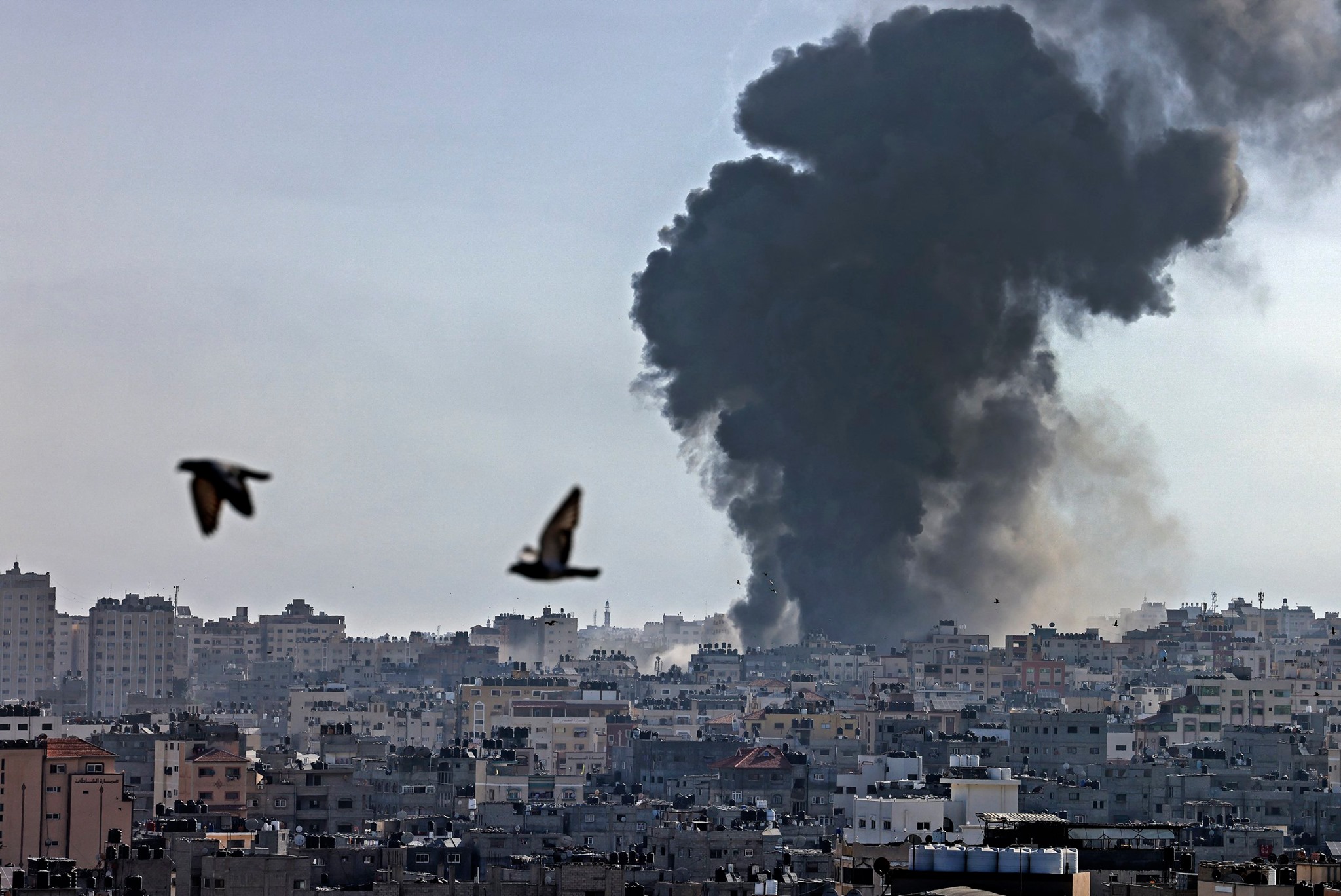 Israeli warplanes attack targets in the besieged Gaza Strip causing damage but no injuries