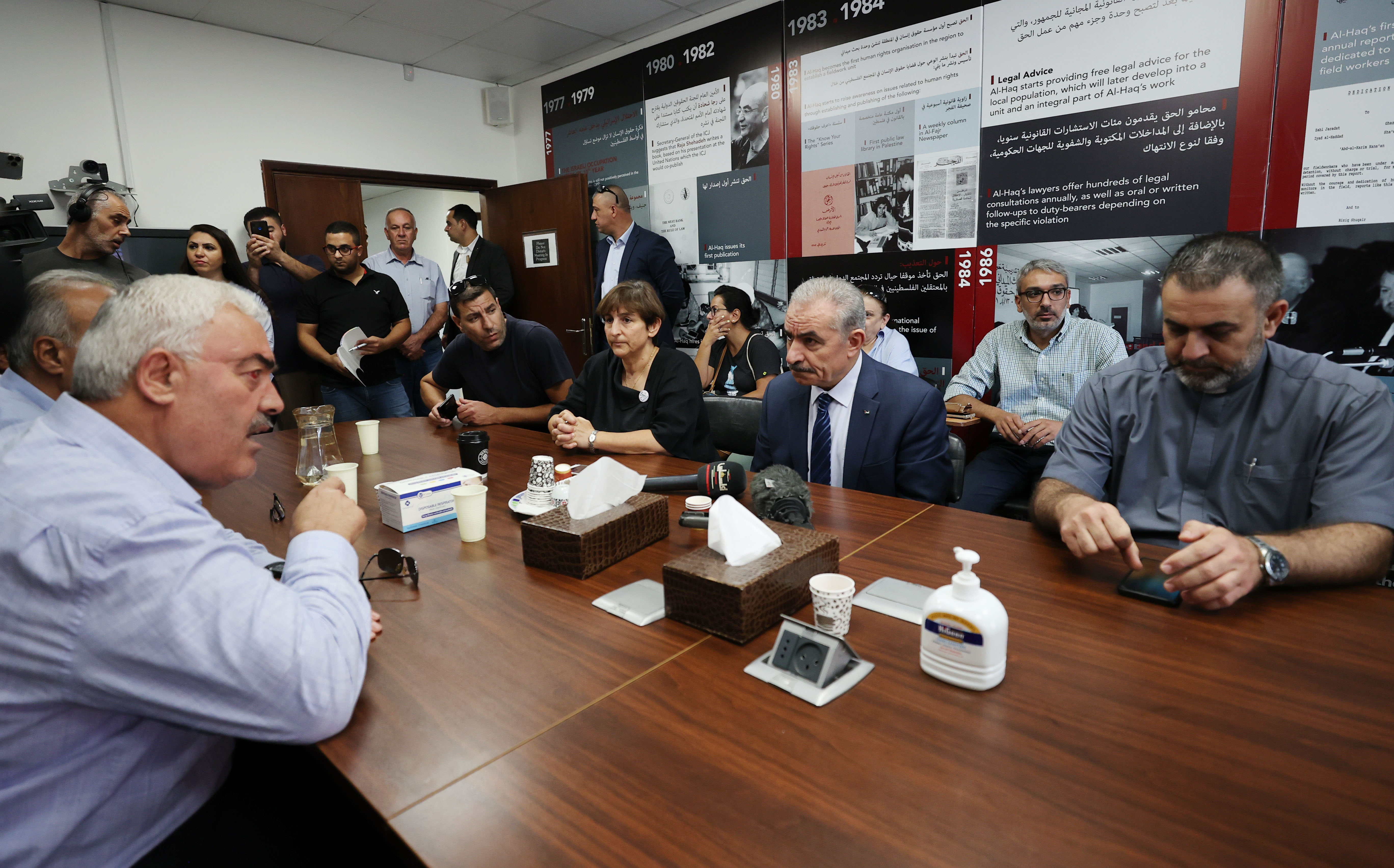 Prime Minister pays solidarity visit to a Palestinian NGO shut by Israel, says it a legal organization