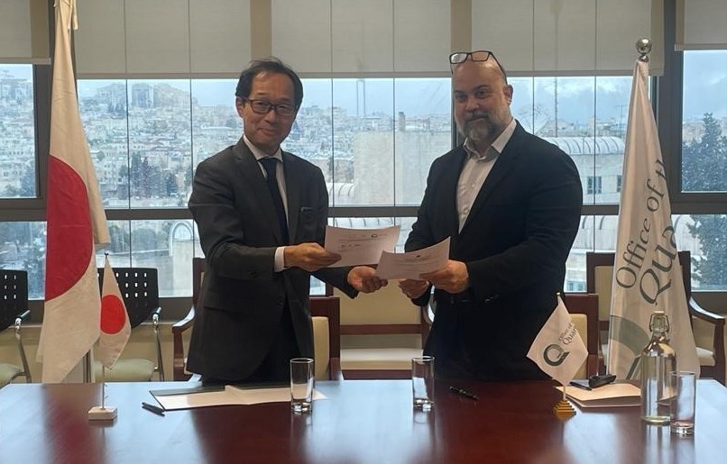 Signing ceremony for project support of movement and trade-related activity to and from Jordan