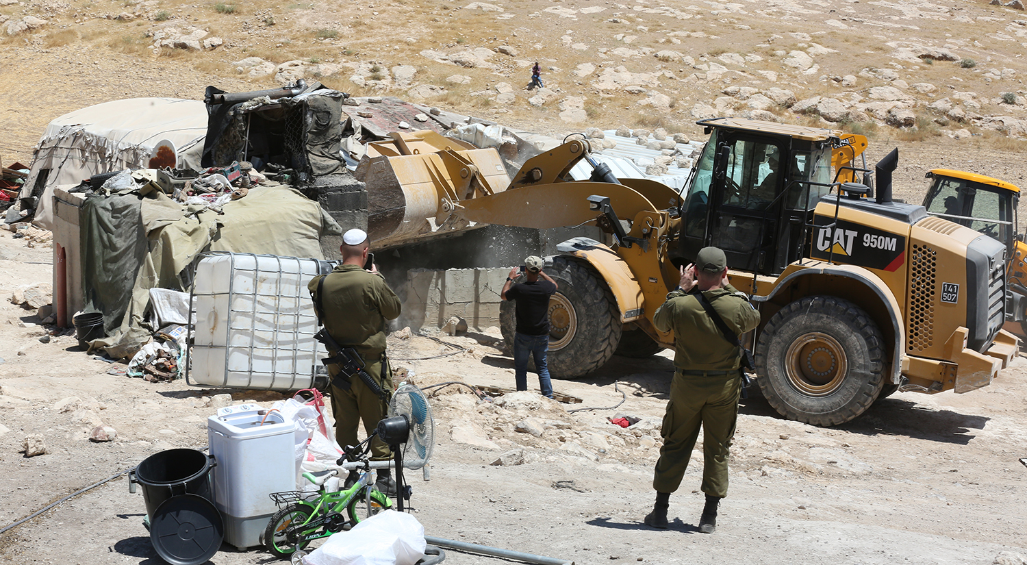 Israeli occupation forces raid Masafer Yatta community, demolish a residence displacing 15 people
