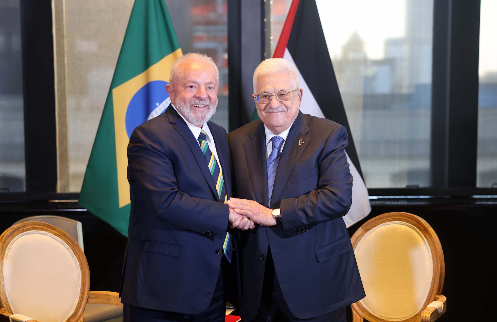 President Abbas meets Brazilian counterpart in New York