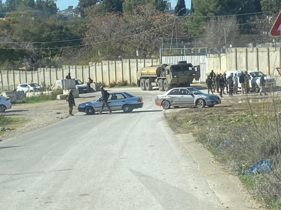Israeli settlers shut down major northern West Bank traffic artery