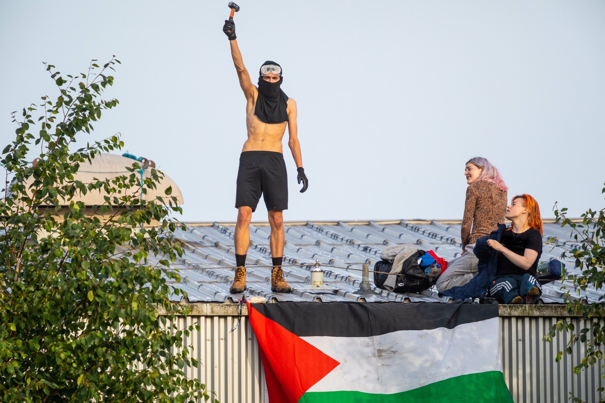Pro-Palestine activists storm an arms factory in Glasgow over its complicity in Israeli apartheid