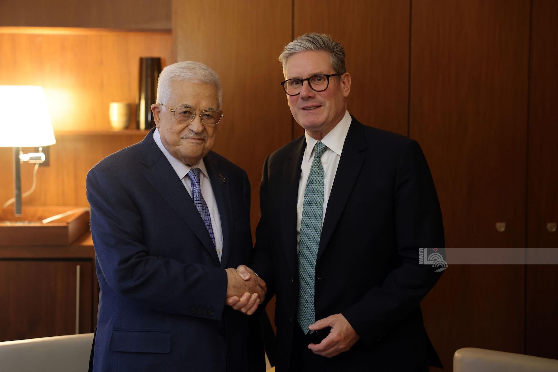 President Abbas meets with British Prime Minister in New York